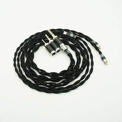 PENON Space 4 Shares 133 Cores OFC Silver-Plated Wires HiFi Audiophile Wired Earphone Replacement Cable IEM Upgrade Cable with 3-in-1 Detachable Plugs for FAN3 (2Pin 0.78mm) - size: 2Pin 0.78mm