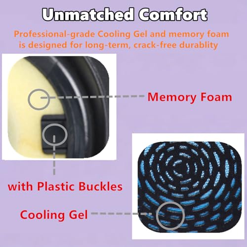 Cooling Gel Ear Pads Replacement for Jabra Evolve2 75 Wireless Headset (Do Not Fit Evolve 75) Earpads Ear Cushions with ice Silk & Memory Foam - Black