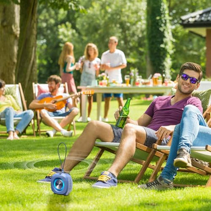 Bluetooth Speaker Portable Media Players Clear Loud Stereo Sound Deep Bass Wireless Speaker With Lights TWS IPX5 Waterproof Small Speakers Long Playtime for Home/Party/Outdoor/Beach Electronic Gadgets - color: Blue