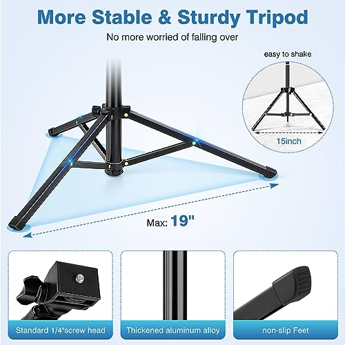 70" Phone Tripod with Remote & Holder, Portable Cell Phone Stand, Selfie Stick for Video Recording, Compatible with iPhone 14/13 Pro Max/Android/Camera - size: 70 inch