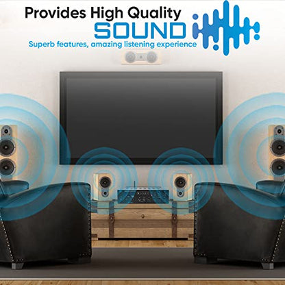 Pyle Public Address Amplifier - 500W Compact Digital Receiver w/ 70V 100V Output, Dual Mic Input, USB-A Input w/ MP3 Player, FM Radio, RCA | Home, Continuous Volume and Commercial | PMSA126BU - style: Wireless Amplifier