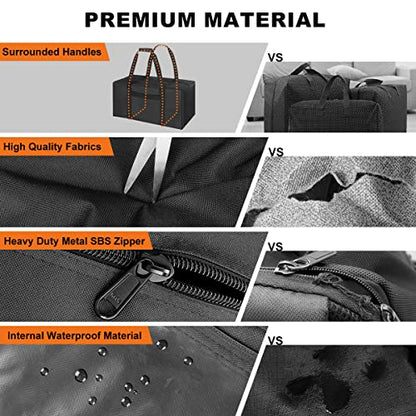 COOLBEBE 2 Pack 24" Sports Duffle Bag - 53L Travel Duffel Tote Bag, Black | Upgrade Zipper Weekender Overnight, Sturdy & Water Resistant Camping duffle for Sports Gear Hauling - size: 24” x 12” x 12” 2Pack