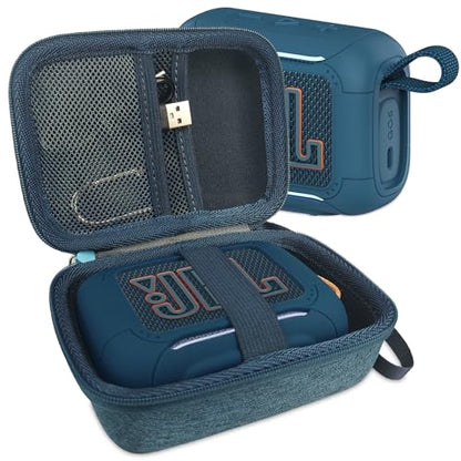 Silicone Cover and Hard Carrying Case for JBL Go 5 Bluetooth Speaker | Protective Cases for Go 5 Speaker Accessories, Scratch-Resistant and Drop-Proof Cover (Blue) - color: Blue