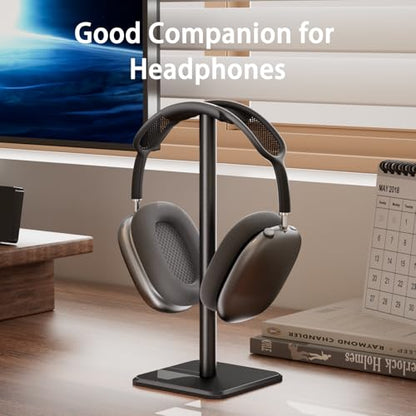 Headphone Stand - Headset Stand with Aluminum Hanger (Black) | Headphone Holder for AirPods Max, Sony, Bose, Beats and More - color: Black