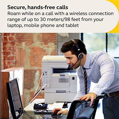 Jabra Evolve 65 SE Link380a MS Stereo- Bluetooth Headset with Noise-Cancelling Microphone, Long-Lasting Battery and Dual Connectivity - Works with All Other Platforms - Black - size: MS Teams, style: Stereo