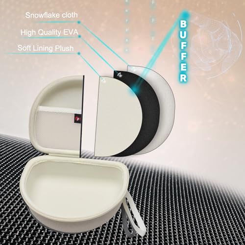 Headphone Case Compatible with Beats Studio Pro/Solo 4 / Studio 3 / Solo 3 / Picun B8 / BERIBES/JLab JBuds Lux ANC Wireless Bluetooth Noise Cancelling Headphones(Cream) - color: Cream