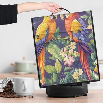 Tropical Tree Flower Parrot Kitchen Aid Mixer Cover - 6-8 Quarts Compatible Stand Mixer Dust Cover - Zipper Pocket Organizer Bag - color: Bird