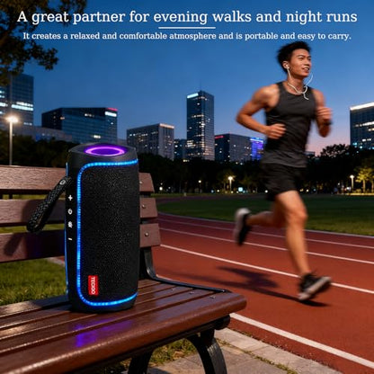 Portable Bluetooth Speakers Long-Lasting Wireless Bluetooth Speaker with Bluetooth 5.3 Technology All-Around Wireless Speaker Black - color: Black