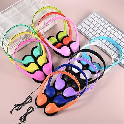 Classroom Headphones Bulk 50 Pack Class Set for School Students Kids and Adult -Sturdy Wired 3.5mm Plug (Mixed, 50 Pack) - color: Mixed, size: 50 Pack