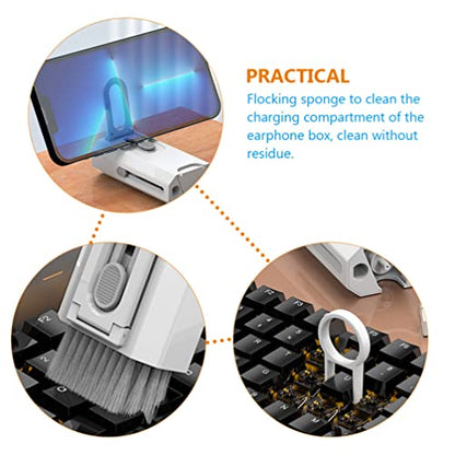 Tofficu Earbuds Cleaning Kit Multi-Function Cleaning Brush for Headphones Earphones and Phone Screens Washable and Reusable Tools for Electronics Maintenance Daily Use