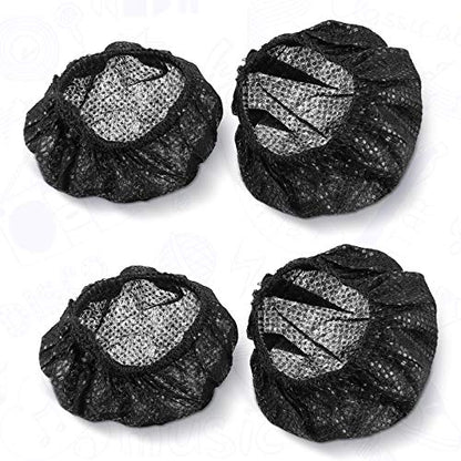 BBTO 100 Pcs Disposable Over Ear Headphone Covers Stretch,6.5 Cm,Black - color: Black, size: 6.5 cm