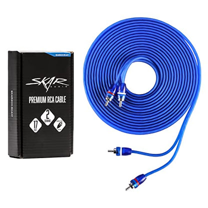 Skar Audio 17-Foot 2-Channel Twisted Pair RCA Interconnect Cable - SKAR2CH-RCA17 - size: 2 Channel-17 ft