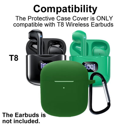 Silicon Case Cover Compatible with KTGEE T8 True Wireless Earbuds, Green, P20ICSG - color: Green