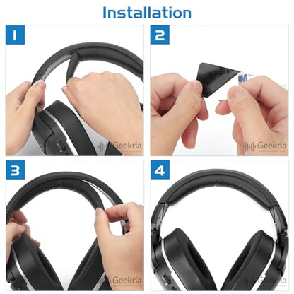 Geekria Headband Pad Compatible with Turtle Beach Stealth 700 Gen2/ Gen2 MAX Headphones, Head Top Cushion Cover Repair Part (Black)