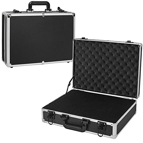17 Inch Hard Shell Carrying Case | Ideal for Wireless Mic System Storage & Camera Gear Transportation with Customizable Pre-Diced DIY Foam - size: Inner：16.5''X 12''X 4.6''