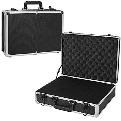 17 Inch Hard Shell Carrying Case | Ideal for Wireless Mic System Storage & Camera Gear Transportation with Customizable Pre-Diced DIY Foam - size: Inner：16.5''X 12''X 4.6''