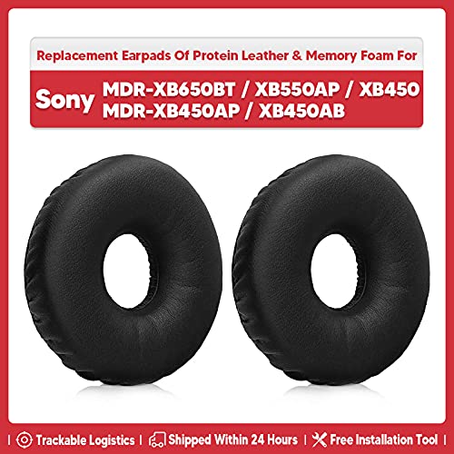 XB650BT Ear Pads, Replacement Protein Leather Memory Foam Headphone Earpads Ear Cushion Pad for Sony MDR-XB650BT MDR XB650BT Headphones