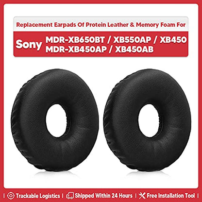 XB650BT Ear Pads, Replacement Protein Leather Memory Foam Headphone Earpads Ear Cushion Pad for Sony MDR-XB650BT MDR XB650BT Headphones