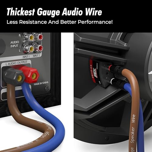 InstallGear 14 Gauge Speaker Wire 100 ft Cable, 14 AWG - size: 14 Gauge (CCA) - 100 Ft