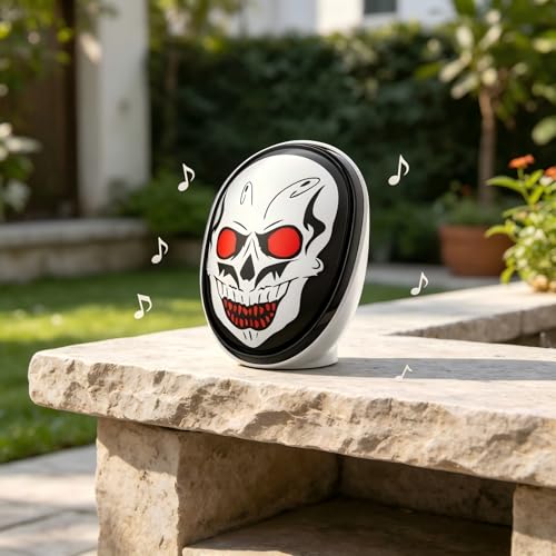Halloween Ghost Bluetooth Speaker, Spooky Funny Skull Mini Speaker Wireless - color: Multicolor