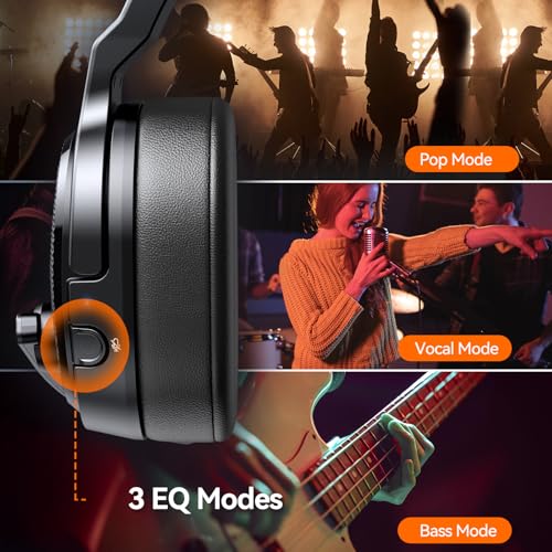 TECKNET Bluetooth Trucker Wireless Headset, Noise Cancelling Mic for Work | Single & Dual Ear, 50Hrs Battery, 3 EQ Music Modes, Clear Mic Wireless Headset for PC, Truck Drivers, Office & Call Center - size: OS-Dual Ear