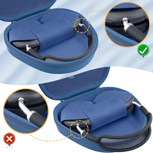 Hard Case for Apple AirPods Max 2/AirPods Max Wireless Headphones - color: Dark Blue Case