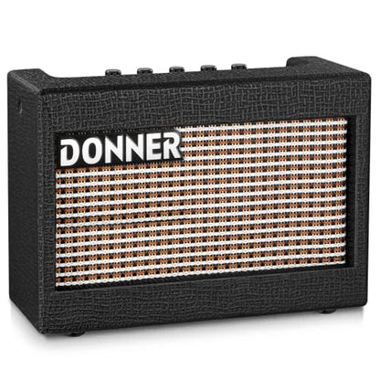 Donner Mini Electric Guitar Amp Wooden 5W Small mplifier Desktop Practice Guitar Speaker, M-3 - color: Wood