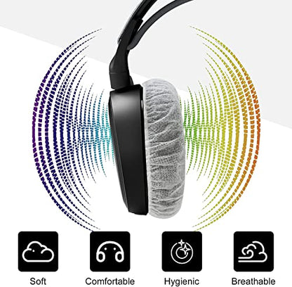 Fancystyle Pack of 200 Disposable Headphone Covers Sanitary Earpad Covers | White 11cm
