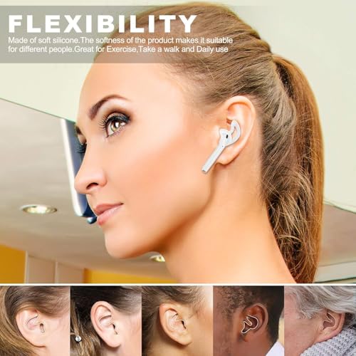3 Pairs Silicone Ear Hooks and Cover Tips for Airpods Earpods Earphones Headphones Earbuds