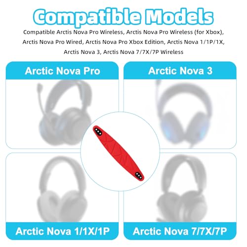 Headband Replacement for SteelSeries Arctis Nova Series (Red) - color: Red