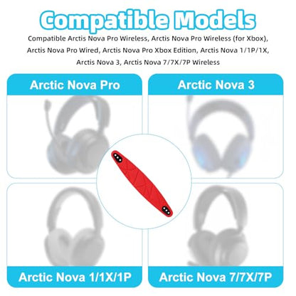 Headband Replacement for SteelSeries Arctis Nova Series (Red) - color: Red