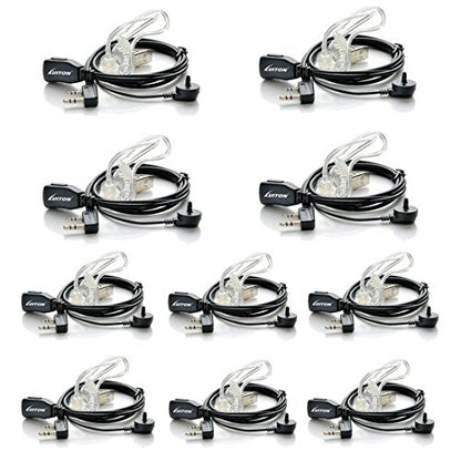 Walkie Talkie Earpiece with Mic for BaoFeng Radio Retevis Headset for Baofeng UV-5R BF-888S Arcshell Retevis H-777 RT21 RT22 Kenwood 2 Way Radio by LUITON (10 Pack) - color: 10 Pack Standard