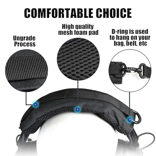 Universal Tactical Headphone Cover Advanced Modular Headset Headband Pad Protection Cushion Wrap Cloth Strip Compatible for HOWARD PELTOR MSA COM-TAC II 3M OPSMEN Military Shooting Earmuffs (Black)