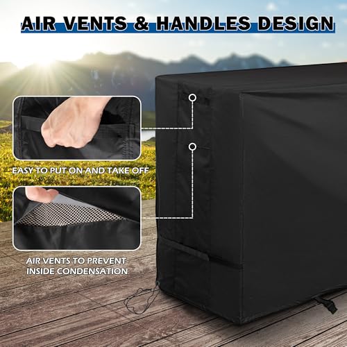 Griddle Cover for BESTFIRE Propane Gas Griddle Charcoal Grill Combo, Flat Grill Cover for BESTFIRE Flat Top Charcoal Gas Grill Combo - size: 53"L x 16"D x 35"H