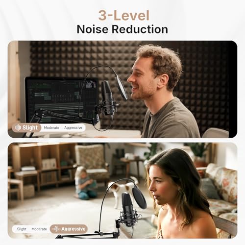 MAONO A04 Gen2 & MH700 Podcast Microphone with Studio Headphone Bundle | 192kHz/24Bit USB/XLR Condenser Cardioid Metal Mic with Software Pro Sound Chipset for Recording, Streaming, YouTube