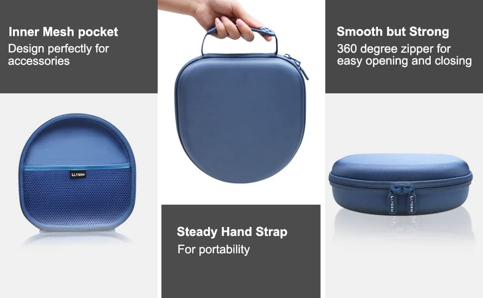 Case for Sony WH-CH720N/WH-CH520 Noise Canceling Wireless Headphones Blue | Hard Carrying Travel Case for Sony WH-CH720N/WH-CH520 Noise Canceling Wireless Headphones - color: Blue