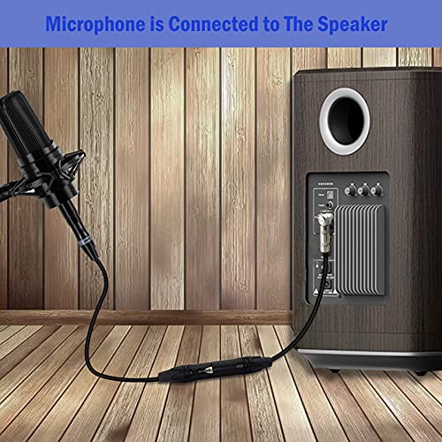 Right Angle 6.35mm Mono to XLR 3 Pin Cable,90 Degree 1/4 Male to XLR Female Interconnect Cable for Soundbox, Microphone, Power Amplifier Etc(50cm)