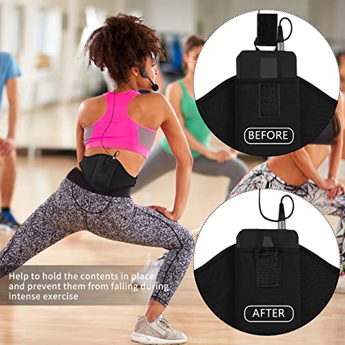 Jexine 8 Pack Mic Belt Wireless for Theatre Neoprene Microphone Holder with Anti Dropping Strap Sweat Absorbent Belt Waistband Bag for Fitness Instructor Vertical Speaker