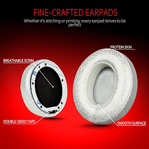 Replacement Ear Pads for Beats Studio 3 & 2,Upgraded Beats Studio 3 Replacement Parts and Beats Headphones Accessories,Compatible with B0500 B0501 Wired/Wireless Models,Sparking White - color: Sparking White