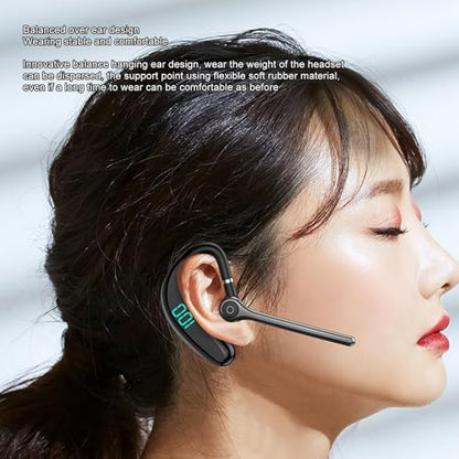 SUNGOOYUE Bluetooth Headset, Noise Cancelling 65 Hours Talking TimeHands Built in Mic Bluetooth 5.3 Earpiece for Driving Business Sports