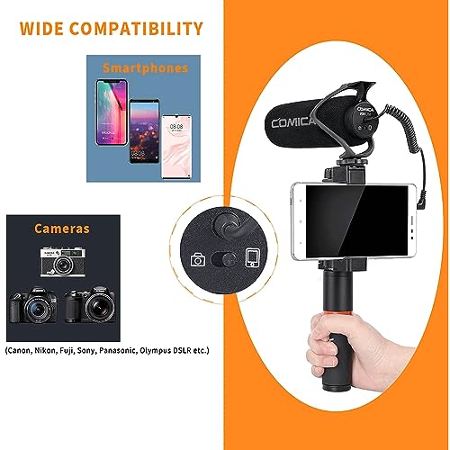 Comica CVM-V30-LITE Directional On-Camera Shotgun Microphone, Red