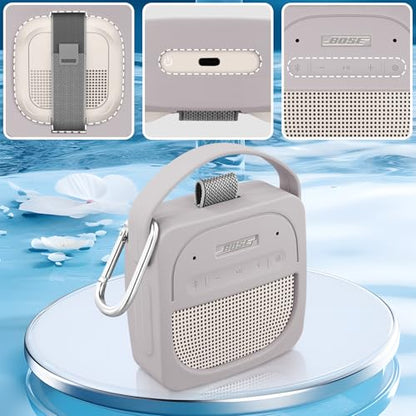 Silicone Cover for Bose SoundLink Micro 2nd Bluetooth Speaker | Scratch-resistant, Unhindered Sound, Silicone Construction, Portable Carrying Silicone Cover, White Silicone Cover - color: White Cover