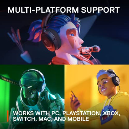 SteelSeries Arctis Nova 1 Multi-System Gaming Headset — Hi-Fi Drivers — 360° Spatial Audio — Comfort Design — Durable — Ultra Lightweight — Noise-Cancelling Mic — PC, PS5/PS4, Switch, Xbox - Black - color: Black, style: Nova 1