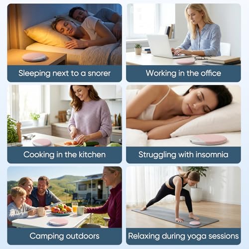 Sleep Pillow Speaker, 2026 New Bluetooth Pillow Speaker,Portable Bluetooth Under Pillow Speaker with White Noise，for Deep Sleeping, for Side Sleepers and Deep Sleep (No Charger (Pink) - color: Pink