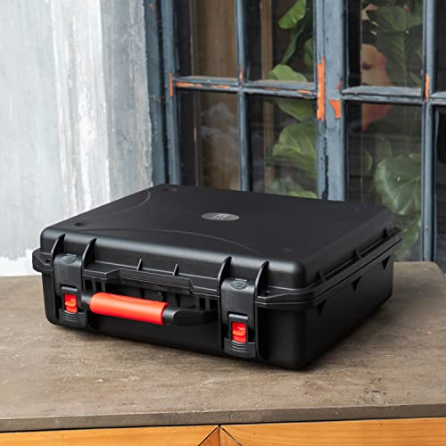 Small Medium Hard Case with Wheels and Pick'n'UP Foam | Protective Carrying case Gun, in-Ear, Wireless System or Camera Set - style: № 80-03 Int: 17.13 X 13.19 X 4.92 In.