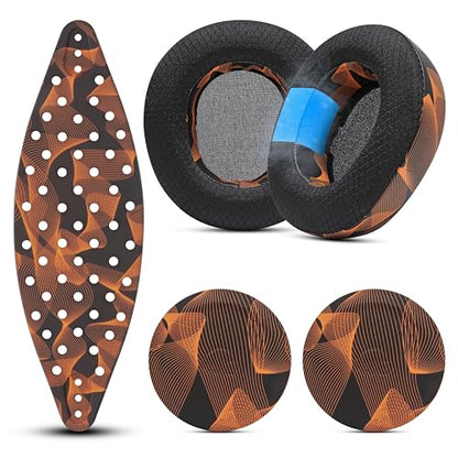 WC Mod Kit V2 Nova Pro Wireless, Pro Omni & Elite - Gel Earpads & Headband | Made by Wicked Cushions | Side Plates also included. Fits Arctis Nova Pro Wireless, Elite & Pro Omni | Kinetic Wave - color: Kinetic Wave