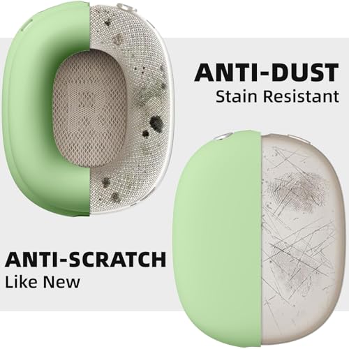 Lerobo Case for AirPods Max, Anti-Scratch Ear Pad & Headband Protector, Soft Silicone Skin for Apple AirPods Max 2024/2020(Mint Green) - color: MintGreen