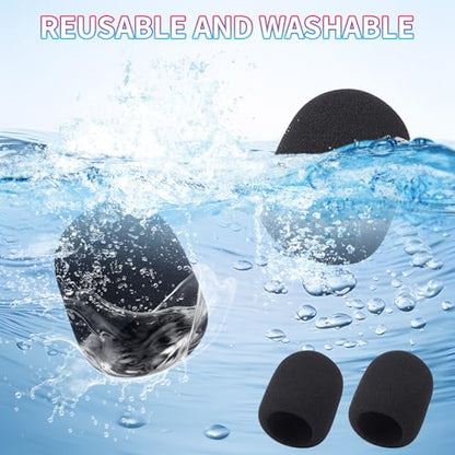 Foam Microphone Windscreen, Disposable Mic Cover, Soft Sponge Foam Mic Windscreen Compatible with SM58 Series Microphones for Recording, Live Streaming, Podcast,KTV,With JBL Microphones