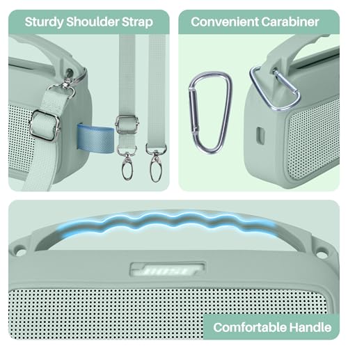 Lebakort 2nd Gen Silicone Cover Compatible with Bose SoundLink Flex 2nd Gen/Bose SoundLink Flex Portable Speaker (Alpine Sage Cover) - color: Alpine Sage Cover