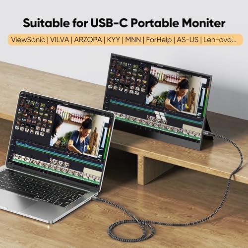 USB C Monitor Video Cable, 4K@144Hz Display/20Gbps Data/100W Charge, 3 Feet - size: 3ft